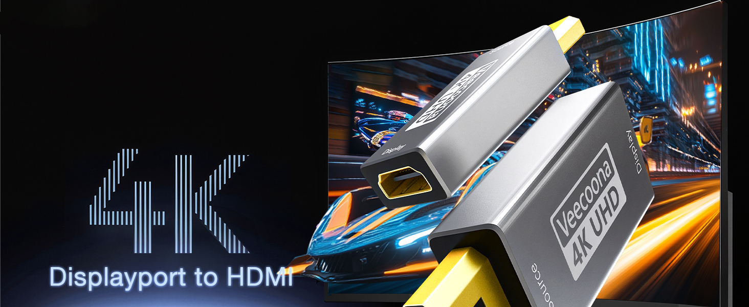 4K DisplayPort to HDMI Adapter