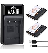Pickle Power EN-EL19 NP-BJ1 Battery and LED USB Charger Compatible with Nikon Coolpix S32 S33 S10...
