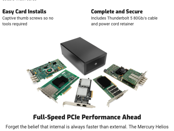 expansion card Enclosure video capture Ethernet RAID Audio drive device