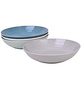 Sango Siterra Artist's Blend Stoneware Dinner Bowls, Assorted Colors (Set of 4)