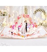 3D Pop Up Wedding Card with Music and Lights, Romantic Card for Bride and Groom, Engagement, Wedd...