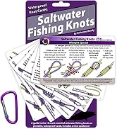 ReferenceReady Saltwater Fishing Knot Cards - Waterproof Pocket Guide to 15 Big Game Fishing Knot...