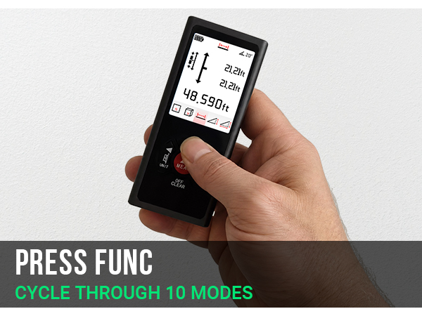 Press FUNC button to cycle through 10 measurement modes on device screen.jpg APP_M3P2