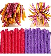 50 Pcs Heatless Spiral Hair Curlers 22inch Magic No Heat Hair Curls For Long Hair 6Pcs Styling Ho...
