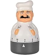Jayron Kitchen Timer Cooking Timer 60 Minutes Countdown Timer Mechanical Timer Chef Shaped Alarm ...