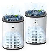 2 Pack CHIVALZ Air Purifiers for Bedroom with True HEPA Filter for Smoke, Dust, Pollen, Pet Dande...