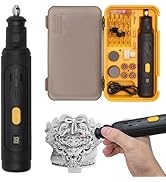 8V Mini Grinder for 3D Printing Post Processing, Portable Electric Grinder with 60-in-1 Accessory...