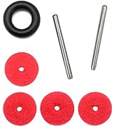 YEQIN 2 Pcs Metal Vintage Domestic Sewing Machine Spool Pins + 1 Pcs Bobbin Winder Tire + 4 Pcs R...