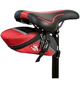 SunHalo Gear Bike Seat Bag - Bicycle Saddle Bag Under Seat Cycling Accessories Storage Pouch Wedg...