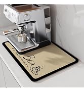 LIMNUO Coffee Mat Super Absorbent Dish Drying Mat Coffee Bar Accessories Match with Coffee Maker ...