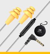 Work Earplug Headphone with control button