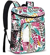 Scothen Cooler Backpack with 12 Ice Packs - Keeps 54 Cans Cold for Up to 24 Hours - Waterproof &amp; ...
