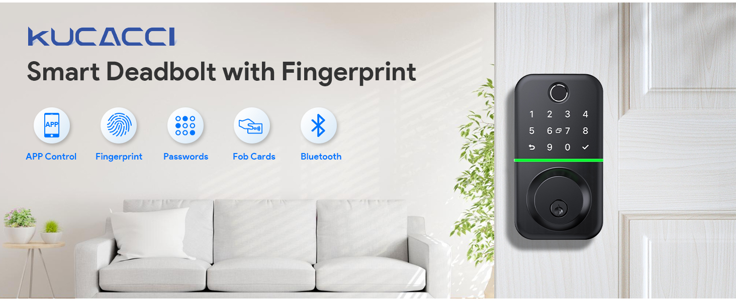 KUCACCI Smart Deadbolt with Fingerprint