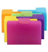 Smead SuperTab File Folder, Oversized 1/3-Cut tab, Letter Size, Poly