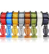 DO3D 1.75mm Silk PLA 3D Printer Filament Bundle, 8 Silk Shiny Colors: Gold/Silver/Copper/Bronze/B...