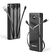 Power Bank 30000mAh, VEEKTOMX 22.5W Fast Charging Portable Charger built in cables, USB C Battery...