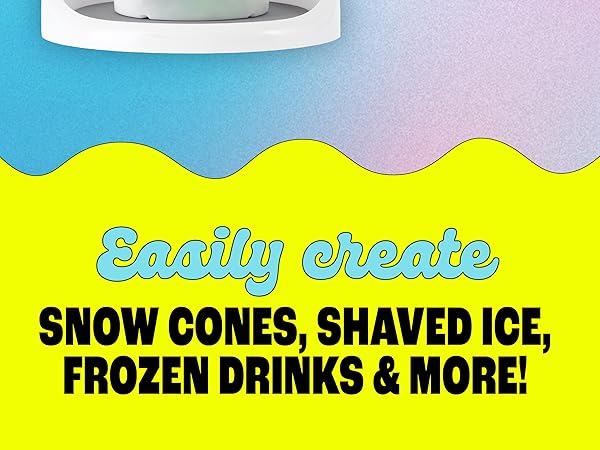 mixed drinks and even chewable ice