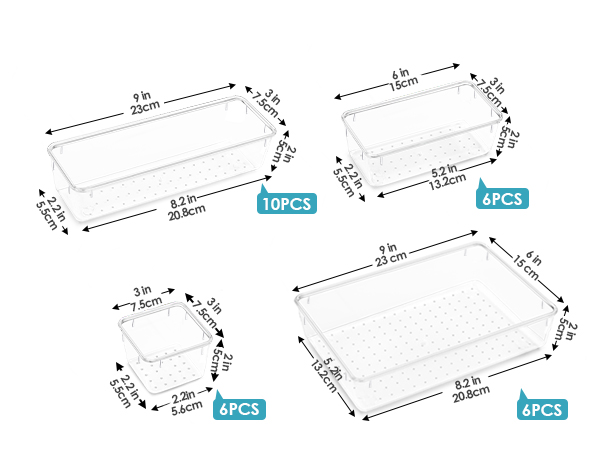 drawer organizer bins