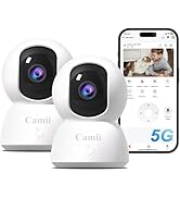 [5G &amp; 2.4G] 2-Pack Indoor Security Cameras, 2K Cameras for Home Security with Night Vision, Baby/...