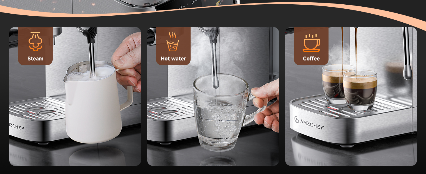 Steam Hot water Coffee