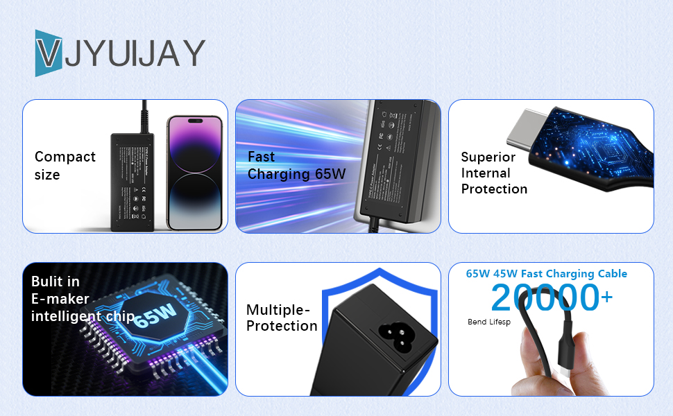 vjyuijay compatible with hp pavilion laptop charger,envy x360 charger, elitebook charger for laptop