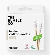 The Humble Co Bamboo Cotton Swabs with Spiral Design, 600 Count - Cotton Buds for Ears, Makeup, B...