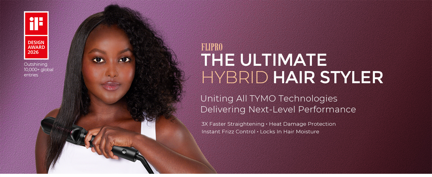 TYMO Flat Iron Hair Straightener Brush