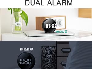 ORIA Digital Alarm Clock, (New Version) HD LED Display Digital Alarm Clock