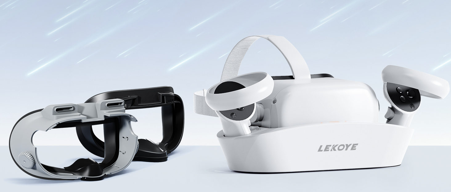 lekoye vr charging dock 3 in1 wireless chargign station