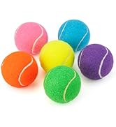 PHOEPET 6-Pack Tennis Balls for Beginner Training Practice- Bulk Dog Balls for Fetch Chew Toys(Mi...