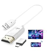 Wireless HDMI Display Adapter Plug and Play, Screen Mirroring Adapter Streaming Video/Audio/Files...