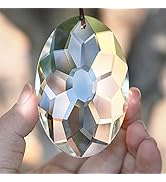89mm/3.5in Crystal Prism Suncatcher for Windows,Rainbow Maker Hanging Crystals for Garden Home Ou...