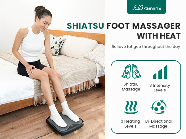 snailax shiatsu foot massager with heat relieve fatigue,heated foot massager?foot warmer