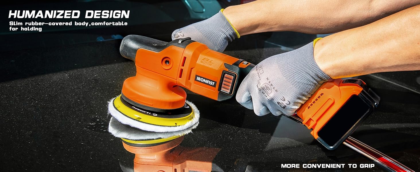 orbital car polisher random cordless waxing waxer polishing cleaning buffing tool palm 20v electric