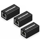 LinkNexa RJ45 Ethernet Coupler 10Gbps (3-Pack), Female to Female Ethernet Extender Adapter for Ca...