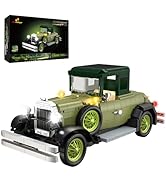 JMBricklayer Vintage Cars Building Sets for Adults with Lights 50001, Classic Retro Model Car Kit...
