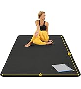 Large Yoga Mat 6'x4'x8mm Extra Thick, Durable, Non-Slip &amp; Odorless Barefoot Exercise Mat