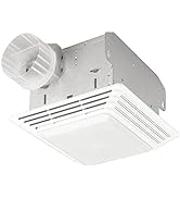 Broan-NuTone 678 Ventilation Fan and Light Combo for Bathroom and Home, 100 Watts, 50 CFM,White