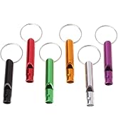 6 Pcs Ultrasonic Dog Training Whistles Metal Dog Training Whistles For Small Large Pet Dog Whistl...