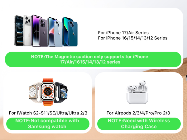 3 in 1 wireless charging