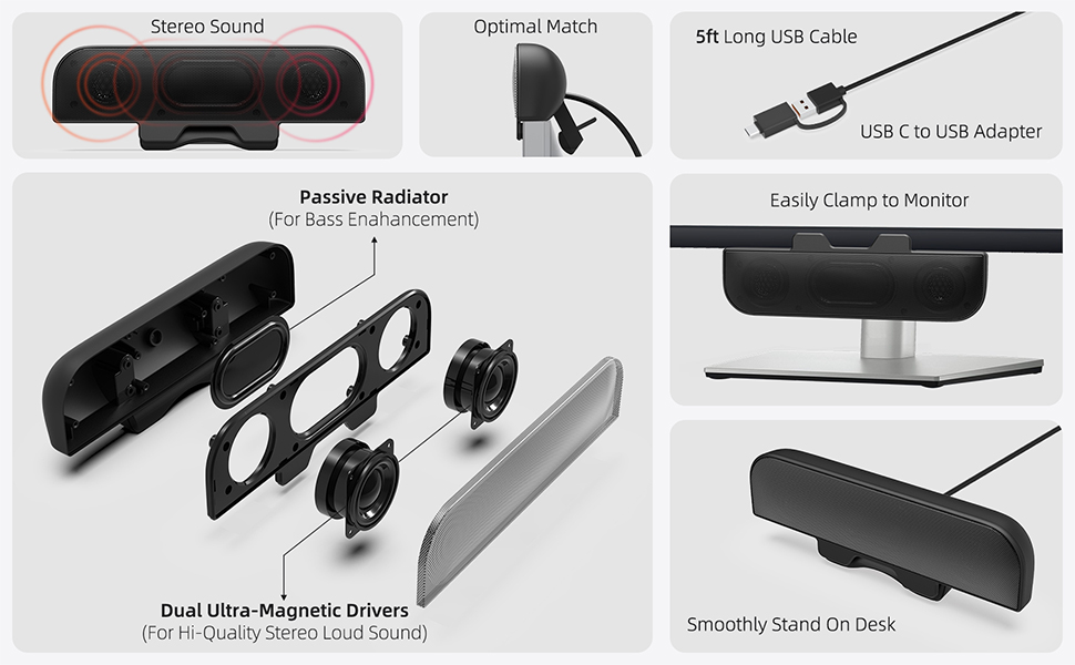 Clip-on Mounted | Desktop Mounted