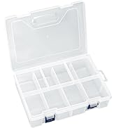 COSICS Large Bead Organizer Box, 8 Compartment Craft Storage Container with Removable Divider, Pl...