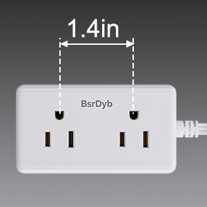 flat plug power strip