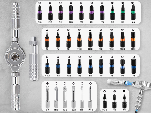 40 in 1 Magnetic Ratchet Screwdriver Set