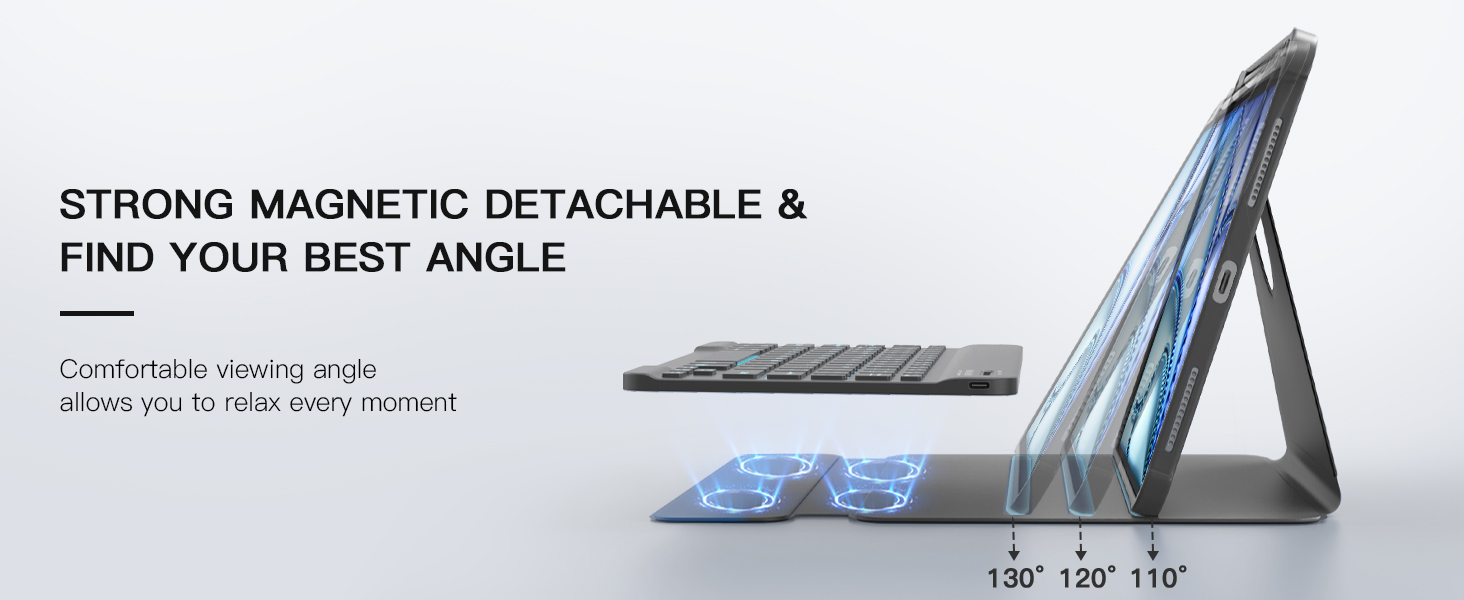 for iPad Air 11-inch M3 2025/M2 2024 &amp;amp; iPad Air 5th/4th Case with Keyboard