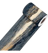Nuxovilar Dark Textured &amp; Gold Foil Wallpaper Border, Peel and Stick Luxe Wall Trim, 3.94”×16.4 F...