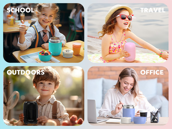 kids lunch thermos container keep food warm container vacuum stainless steel insulated food 