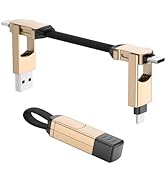 ZONLELE Magnetic Keyring 4 in 1 Fast Charger Cord Multi Charging Cable Short for Travel Portable ...