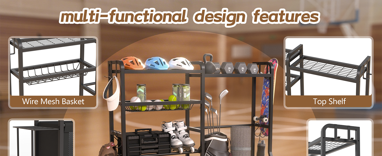 sports storage organizer for garage