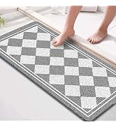 Shower Mat Non Slip Bathtub Mat Without Suction Cups, 15.7×36 Inch, with Drainage Holes, PVC Loof...